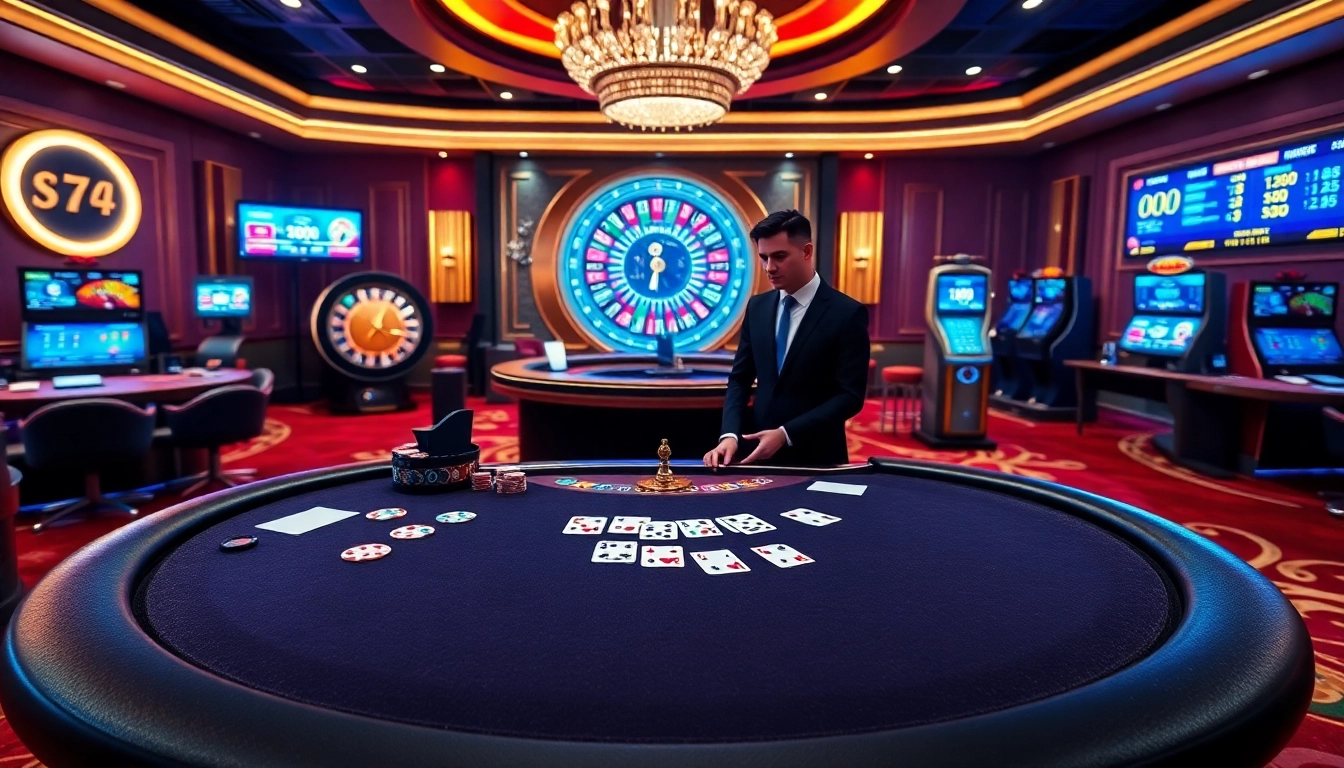 Experience thrilling gameplay at https://nk88s.com/live-casino-nk88/, featuring a vibrant poker table with charismatic dealers.