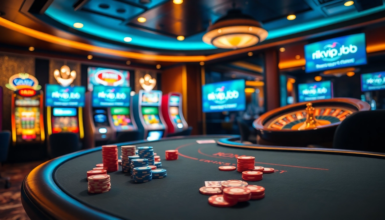 Experience the thrill of winning at rikvip.gb.net with vibrant casino games and elegant tables.