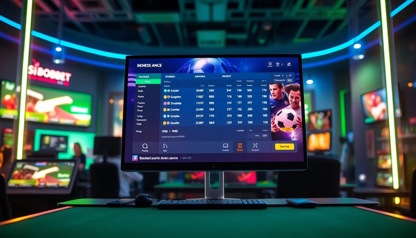 Experience online gaming excitement with sbobet.dance, showcasing vibrant betting interfaces and diverse game options.
