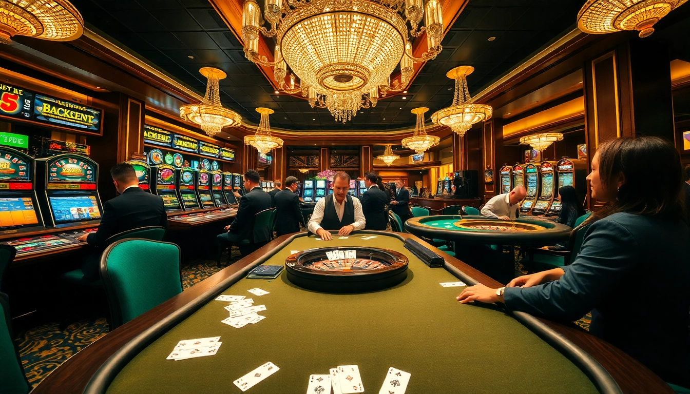 Experience high-stakes excitement at 69vn.gb.net with vibrant poker tables and luxurious casino elements.