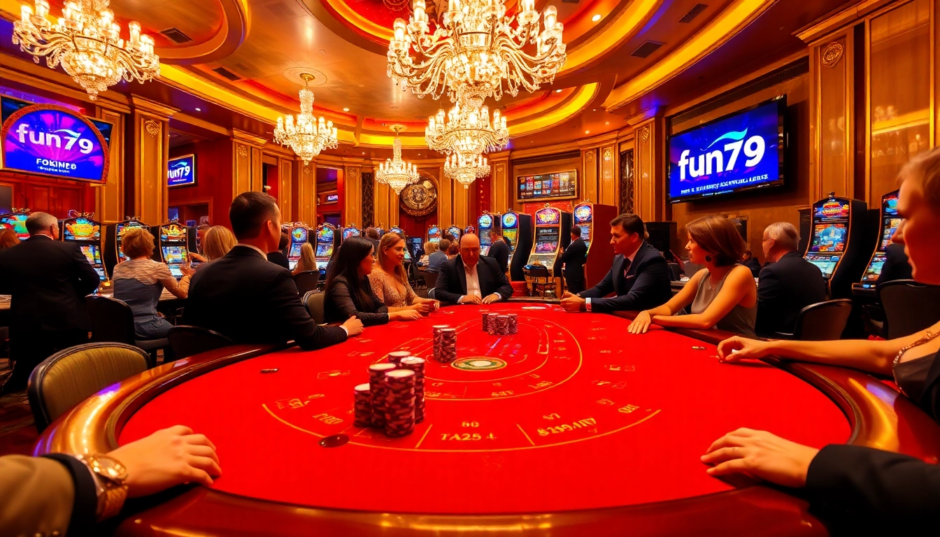 Experience the thrill of gambling at fun79 with a luxurious casino atmosphere and vibrant gaming options.